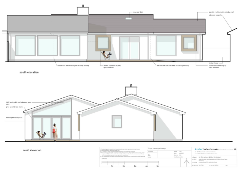 proposed elevations to contemporary bungalow penzance
